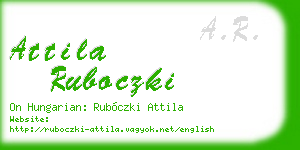 attila ruboczki business card